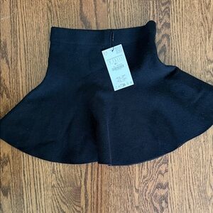 Black Flared Mini Skirt - Women